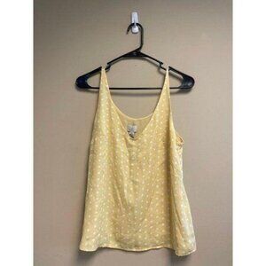 Yellow Polka Dot V-Neck Sleeveless Cami Top For Women‎